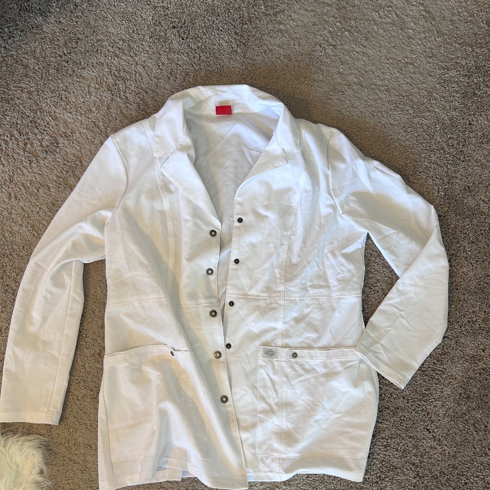 Ladies White Lab Coat, XL Dickies